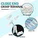 Tugermoola 100PCS Closed End Wire Crimp Terminal Connectors 12-10AWG Nylon Wire Crimps Caps Termination CE5