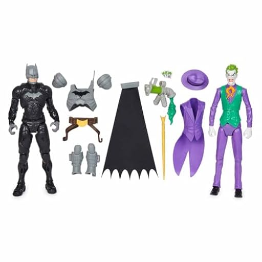 DC Comics, Batman Adventures: Conjunto de Figuras de Acción Batman vs The Joker, 2 Figuras, 12 Accesorios de Armadura, Juguete de Superhéroes para Niños y Niñas de 30 cm | Ya disponible en tu tienda friki favorita! En mundofriki.es!