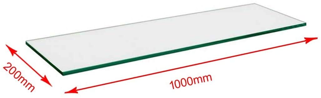 Completeshopfittings Slatwall Toughened Glass Shelves & Brackets For Retail Display (1000Mm X 200Mm X 6Mm Glass)
