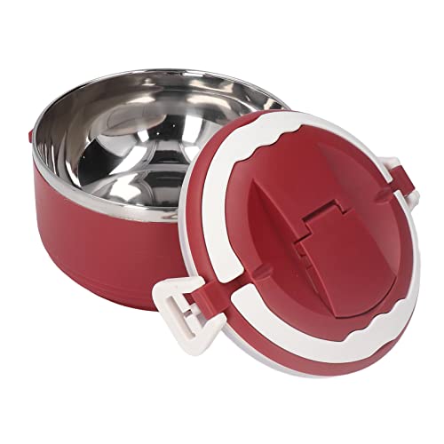 Fiambrera térmica, Fiambrera cuadrada aislada de acero inoxidable, Fiambrera térmica portátil para fiambrera para la oficina de la escuela(rojo)