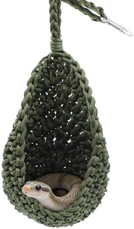 Snake Tank Accessories, Hanging Nylon Woven Hammock for Reptile, Habitat Enrichment Accessories for Snake, Gecko and Other Small Animals
