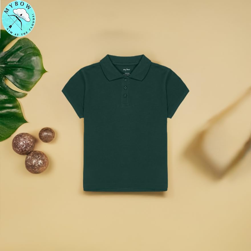 My Bow Girls Cotton Polo Tshirts Short Sleeve2