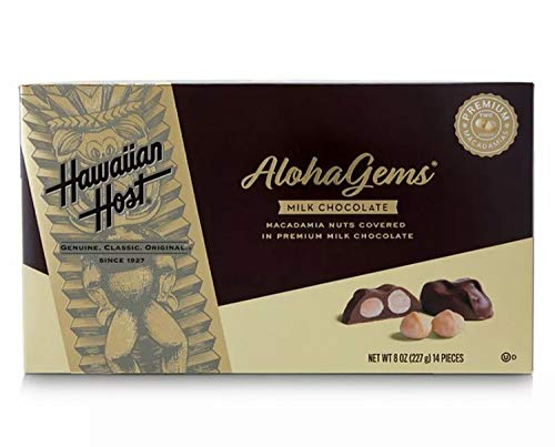 Hawaiian Host Nueces de macadamia cubiertas de chocolate con leche 8 oz (227 g) 14 piezas (3 paquetes)