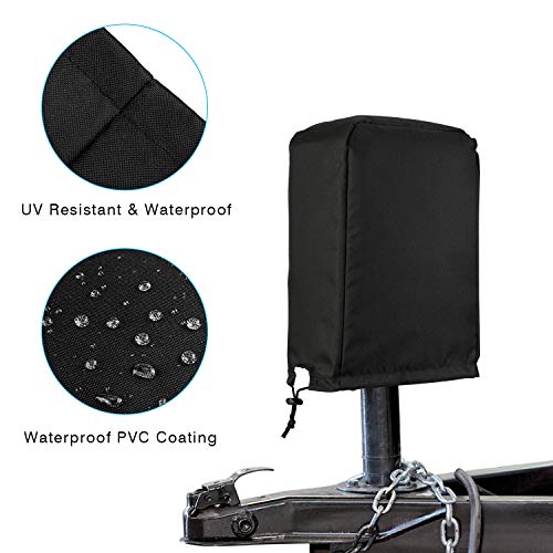 Kohree Electric Jack Cover for Travel Trailer Camper, Waterproof RV Power Tongue Protective
