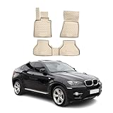 OMAC Floor Mats Liner for BMW X6 E71 E72 2008-2014 Rubber TPE Beige 4Pcs