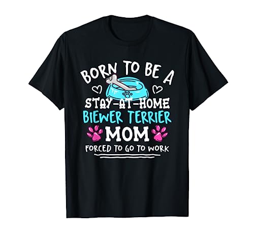 Nacido Para Ser Un Biewer Terrier Mamá Divertido Biewer Yorkie Humor Camiseta