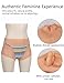 KOIKOIKOI Silicone Fake Vagina Pants Hip Enhancer Pads Short Butt Lifter Underwear Transgender Drag Queens Cosplay(Beige,M)