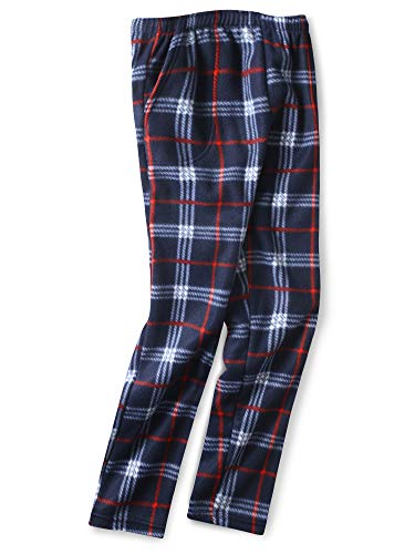 Hat and Beyond Mens Premium Plaid Pajama Pants Knit Fleece Christmas Bottom with Pockets Made in USA3