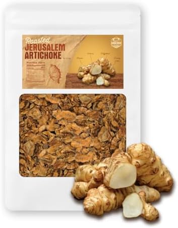 Farmer Queen Roasted Jerusalem Artichoke Tea, Dried Sunchoke Slices for Herbal Tea, Naturally Roasted Flavor, Smooth & Mild Taste, Product of China, 8 oz (227g)