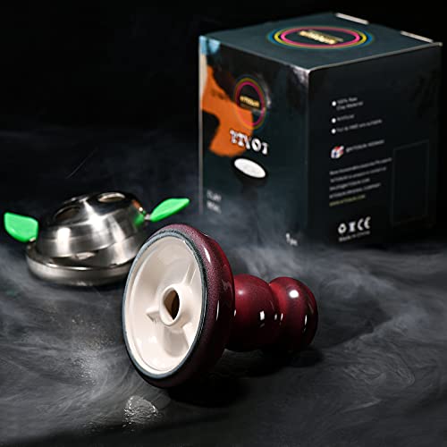Tabakkopf Shisha Phunnel Kopf - Kitosun Pivot Shisha Kopf Hookah Bowl 320 g Tonschale mit Rand kompatibel mit alle HMD… – Bild 4