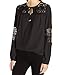 Calvin Klein Women's L/s Peasant W/ Lace Detail
