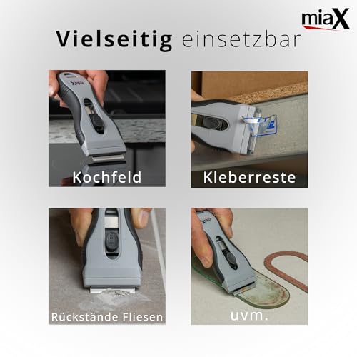 Foto von miaX Kochfeldschaber 2.0 mit automatischem Klingenwechsel & 8 Klingen