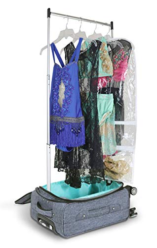 Mavii Costume Rack Carry-On Luggage with Spinner Wheels, Gray