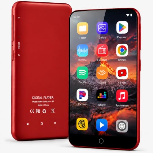 Image of MP3 Player with Bluetooth and WiFi, ZAQE 16GB Music Player with Spotify,Pandora,4 inch Touch Screen Android MP4 MP3 Player for Kids with Audible