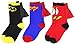 DC Comics Superhero Batman Superman The Flash Youth Boys Caped Crew Socks (3 pack crew socks, 4-6)