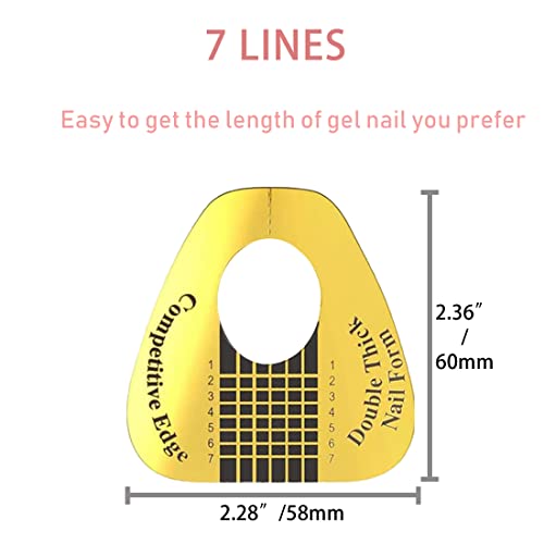 200 pièces Chablon Papier pour Gel Nails Art, Auto-Adhésif Ongles Forme pour Ongle Gel Construction, Autocollants Modèles pour extension d'ongle acrylique gel UV extension d'ongle – vue 2