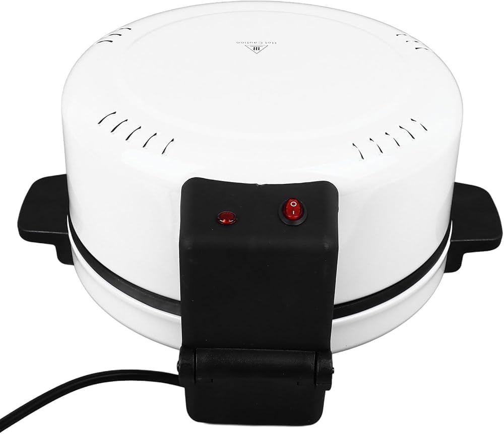 12 Inch Electric Pizza Maker - Stainless Steel Countertop Oven for Arabic Bread & Fast Cooking, 110V Home Kitchen Appliance, Perfect for Family Pizza Nights