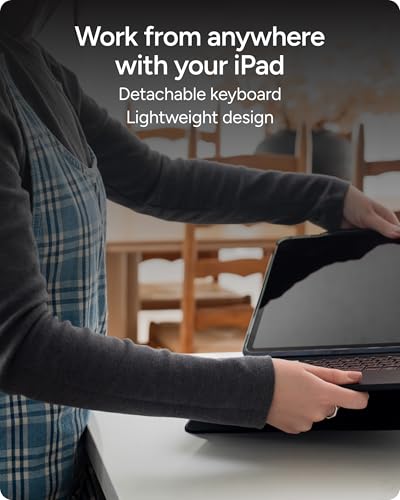 Image of ZAGG Pro Keys Connect iPad 11 inch (A16) / 10.9 inch (10th Gen) Keyboard Case - USB‑C Direct Connect Keyboard with Trackpad, Detachable Backlit Keys, 6.6 ft Drop Protection, Kickstand & Dual USB‑C Ports,Black