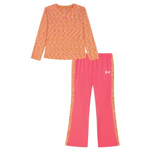 Image of Under Armour Girls' 2-piece Long Sleeve Tee and Leggings Set, Soft & Comfortable