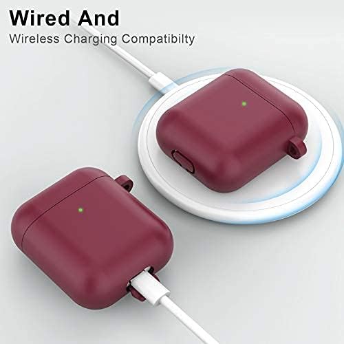 Marge Plus for Airpods Case Cover with Keychain, Silicone Skin Cover for Women Men Compatible with Apple Airpods 2/1 Charging Case (Front LED Visible).
