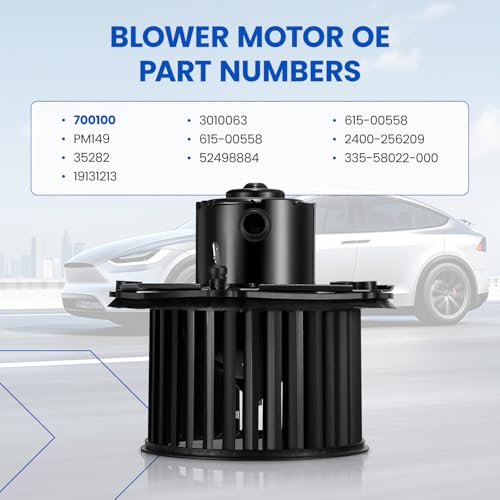 Image of HVAC Blower Motor 700100 Compatible with Chevy C2500 C3500 K2500 K3500 Tahoe, Compatible with GMC K1500 K2500 K3500 Yukon, PM149 52498884 19131213 35282 A /C Blower Motor Assembly