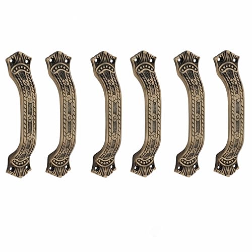 Image of Door Handle Cool Door Handles for Main Door Aluminum (7 Inch), Antique- Finish Door Handles for Home and Office for Wooden & Glass Door Handle, Pull Door Handle (Pack of 3 Pair, Maharaja)