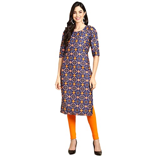 Image of Pinkmint Women's Crepe Digital Print Straight Kurta