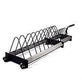 Bar Rack Plate Rack Weight Rack with 2 Inch Barbell Holder Stands for Home Office Sturdy Steel Frame...