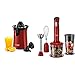 Russell Hobbs Batidora de Mano Desire Batidora 3 en 1, Picadora, Varillas Batidoras + Exprimidor Eléctrico Colours Plus Exprimidor de Naranjas y Zumos, 2 Conos Intercambiables, Acero Inoxidable