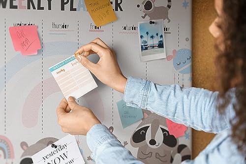 Tableau mural pour bureau en liège afin de structurer le programme des enfants