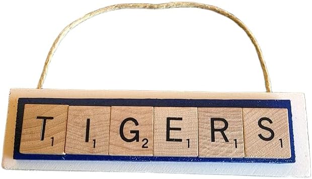 TIGERS Memphis State University Christmas Ornament Letters Tiles