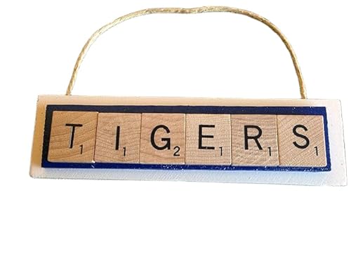 TIGERS Memphis State University Christmas Ornament Letters Tiles