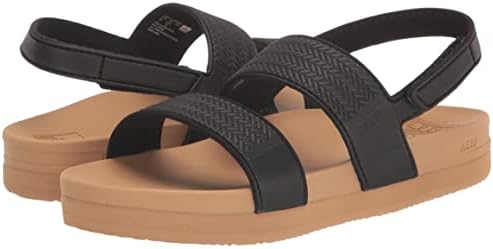 Reef Kids Girls Sandals, Kids Water Vista, Black/Tan, 3 | Image 6