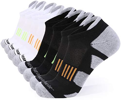 EnerWear 8P Unisex Arch Support Athletic Running Low Cut Sport Socks