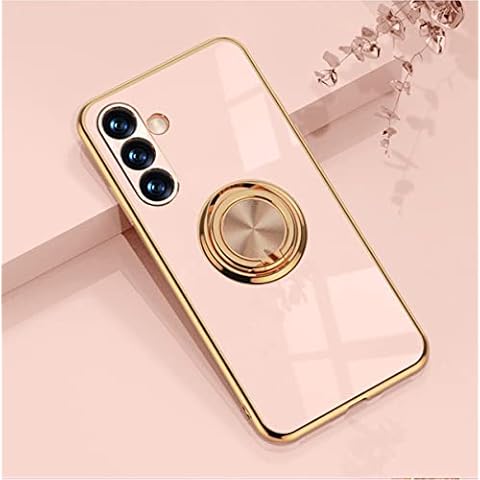 Funda EYZUTAK para Samsung Galaxy A54 5G con soporte magnético para coche y anillo de 360 grados, rosa Cover