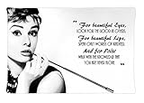 Terwen Audrey Hepburn Modern Home Decorative Pillow Case Zipper Cushion Covers (20x30 inch)