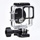 Lawnoval GO Schutzgehäuse - Unterwassergehäuse aus gehärtetem Glas, 9,4 x 8,7 x 4,7 cm, transparentes Design für Tauchen & Sport