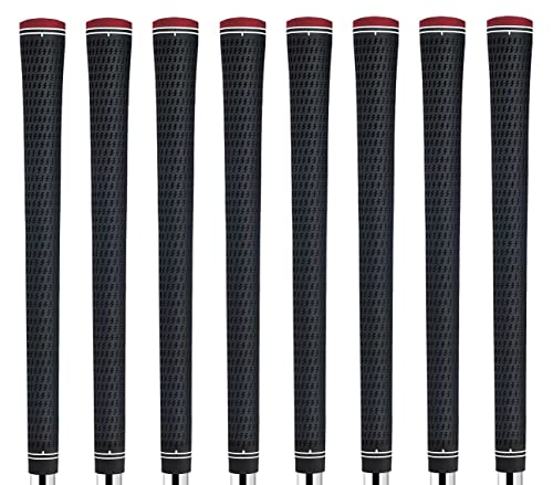Lamkin Crossline Black 360 Golf Grip Bundle (8 Piece), Midsize