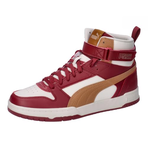 PUMA Unisex RBD Game Sneaker, Alpine Snow-Caramel Latte-Intense Red, 43 EU