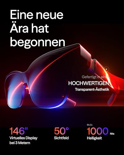 VITURE Luma AR/XR Brille – 146\ 1200p Ultra-Scharf-Display, 50° Sichtfeld, 3Dof, Elektrochromer Film, Adaptive Abdunklung, AR Brille für iPhone 17/16/15, Android, Mac, PC, Steam Deck, Switch, Switch 2