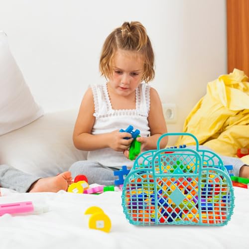 10 PCS Jelly Purse Jelly Basket Beach Bags, Reusable Plastic Jelly Beach Bag Beach Tote Gift Basket4