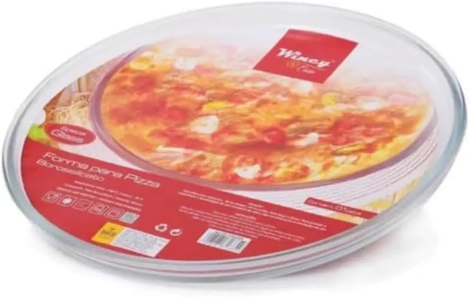 Forma Assadeira de Pizza Redonda em Vidro Borossilicato Resistente 31cm