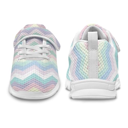 MARSVOVO Classic Running Shoes for Kids Boys Girls Hook and Loop Comfortable Sneakers Elastic Laces Walking Shoes3