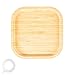 Tiny Dining Placa Cuadrada de succión de bambú para niños - Fibra Natural Bebé niño Stay Stay Put Put Mejorado ALIMENTACIÓN - Blanco