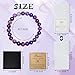 ZCCLINN Pisces Bracelets Birthday Gifts, Zodiac Astrology Bracelets Present for Women, Pisces Constellation Crystal Bracelet, Purple Unique Jewelry with Wish Card for Sister Mom Friend