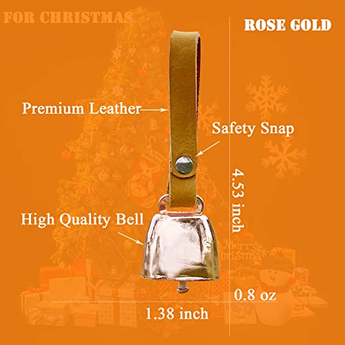 Image of Dog Cat Collar Brass Bell Pet Tracker Noise Maker / Leathercrafters Country Cow Bell for Pet Anti- Lost Pendant ID Tags(Medium Gold)