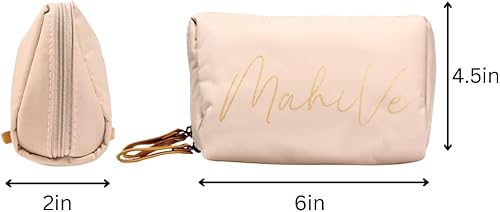 Miniatura 4 de Bolsa de cosméticos – Bolsa de maquillaje vegano, bolsa de viaje, bolsas de aseo lindo organizador de maquillaje, bolsas de nailon con cremallera,