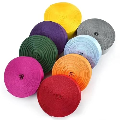 Sangle en Nylon de 5 mètres, Largeur 20-50 mm, épaisseur 0,7 mm, Ruban de Satin coloré pour bandoulière de Sac, Sangle de Ceinture, Finitions de Couture,Kaki,20mm – vue 6