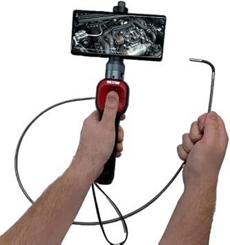 Vividia ME-410i Joystick Articulating Borescope 4mm Diameter 1m Flexible IP67 Waterproof Probe for iOS & Android