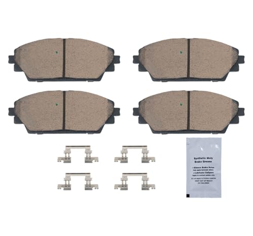 Image of HUSCH Front Ceramic Brake Pads Kit Fit For Mazda 3 2014-2018 | For Mazda 3 Sport 2014-2015, For CX-3 2016-2022, For CX-30 2021-2025